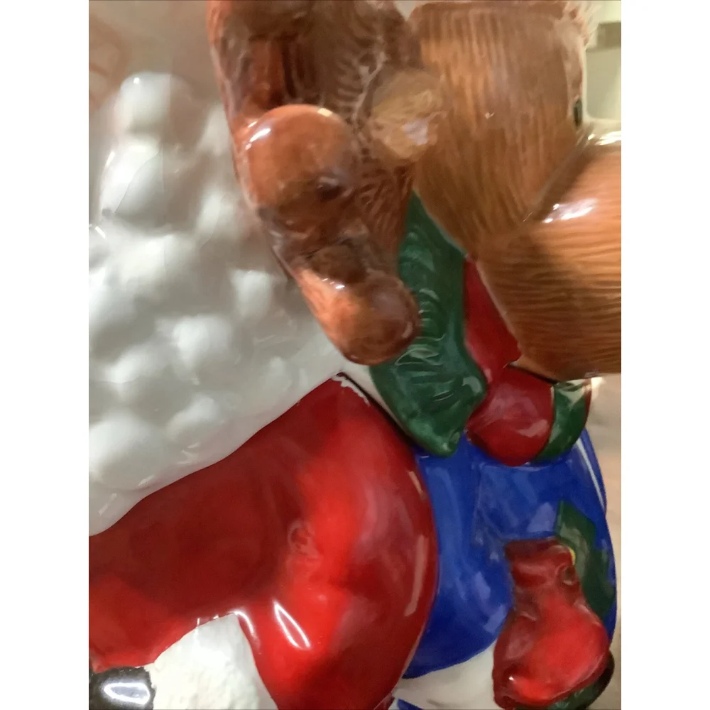 Mr. Moose & Friends Santa Snowman 3D Ceramic Cookie Jar